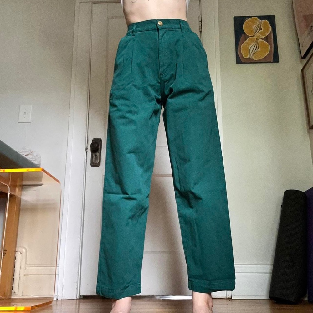 big bud press hunter green petite small trousers worn once